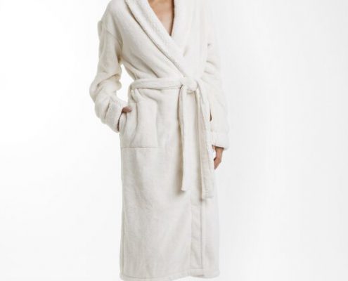 Patrie+Fleece+Female+Mid-Calf+Bathrobe+with+Pockets